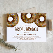 Waterverf Chocolade Sprinkle Donuts Bridal Brunch Kaart