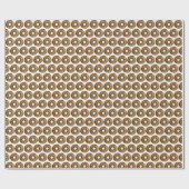 Waterverf Chocolade Sprinkle Donuts Pattern Cadeaupapier (Vlak)