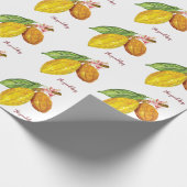 Waterverf chocoladeboomfruit cadeaupapier (Hoek)