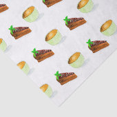 Waterverf Chocoladekoekje met beker koffie Tissuepapier (Detail)