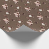 Waterverf chocoladepatroon cadeaupapier (Hoek)