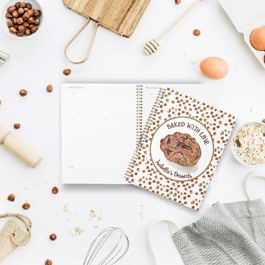 Waterverf Chocolate Chip Cookies met liefde Planner