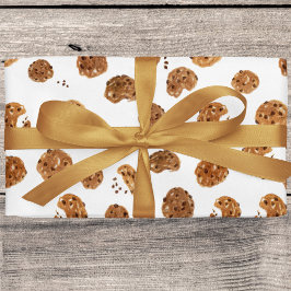 Waterverf Chocolate Chip Cookies Patroon Cadeaupapier