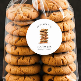 Waterverf Chocolate-chipkoekjes Bakkerij Ronde Sticker