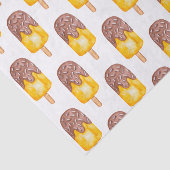 Waterverf Chocolate Fudge Popsiche Tissuepapier (Detail)