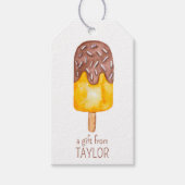 Waterverf Chocolate Fudge Popsievectieplek Labels Cadeaulabel (Voorkant)