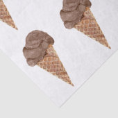 Waterverf Chocolate Ice Cream Patroon Tissuepapier (Detail)