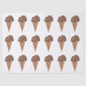 Waterverf Chocolate Ice Cream Patroon Tissuepapier (Voorkant)