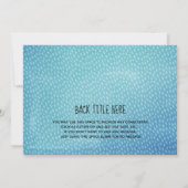 Waterverf Choo Choo Train Baby shower per post Kaart (Achterkant)