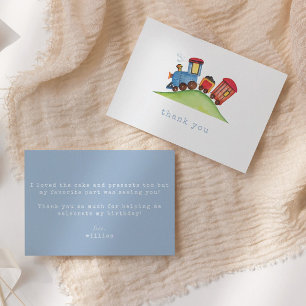 Waterverf Choo Choo Trein Verjaardag Bedankkaart