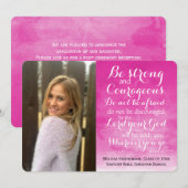 Waterverf Christelijk Bijbel aangepast Afstuderen Aankondiging (Voorkant / Achterkant)