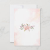 Waterverf Christelijk Blush Pink Floral Wedding Bedankkaart (Achterkant)