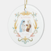 Waterverf Christelijke Kerstmis Geboorte Keramisch Ornament (Links)