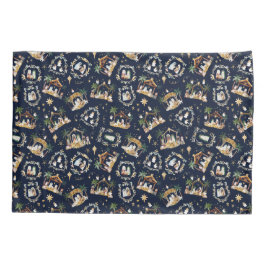 Waterverf Christelijke Kerstmis Geboorte Kussensloop