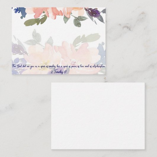 Waterverf Christelijke noot C Notitiekaartje (Voorkant / Achterkant)