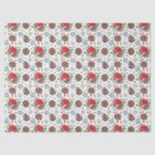 Waterverf Christmas Baubles Pine Cone Floral Tissuepapier (Voorkant)