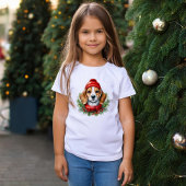 Waterverf Christmas Beagle Dog T-shirt