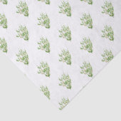 Waterverf Christmas Berry Branches Greenery Tissuepapier (Detail)