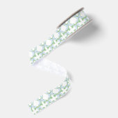 Waterverf Christmas Blue Bow Garland Grosgrain Lint (Achterkant)