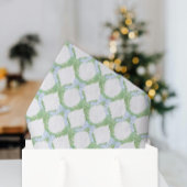 Waterverf Christmas Blue Bow Garland Tissuepapier