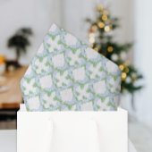 Waterverf Christmas Blue Bow Garland Tissuepapier