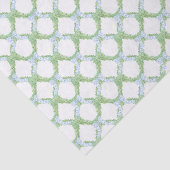 Waterverf Christmas Blue Bow Garland Tissuepapier (Detail)