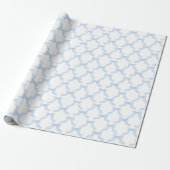 Waterverf Christmas Blue Bows Cadeaupapier (Uitgerold)