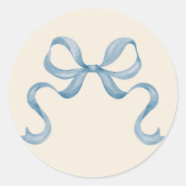 Waterverf Christmas Bow Sticker - Blauw