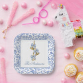 Waterverf Christmas Chinoiserie Bow Bells Papieren Bordje (Feest)