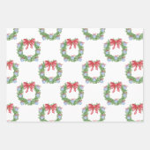 Waterverf Christmas Chinoiserie Ornament krans Inpakpapier Vel (Voorkant 2)
