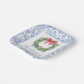 Waterverf Christmas Chinoiserie Ornament krans Papieren Bordje (Gebogen)