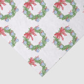 Waterverf Christmas Chinoiserie Ornament krans Tissuepapier (Detail)