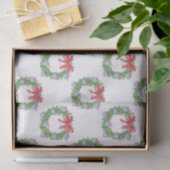 Waterverf Christmas Chinoiserie Ornament krans Tissuepapier (Geschenk)