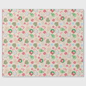 Waterverf Christmas Cookies Wrapping Paper Cadeaupapier (Vlak)