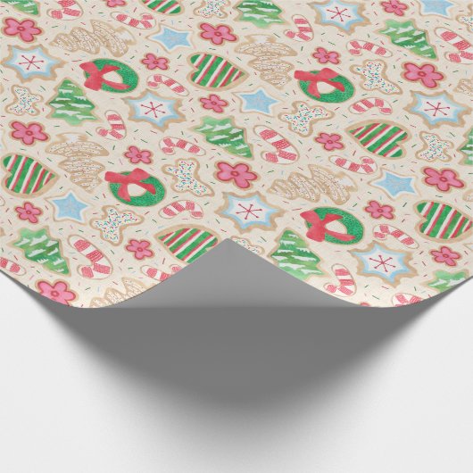 Waterverf Christmas Cookies Wrapping Paper Cadeaupapier