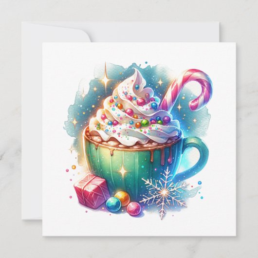  Waterverf Christmas Cup van Hot Cacao (Voorkant)