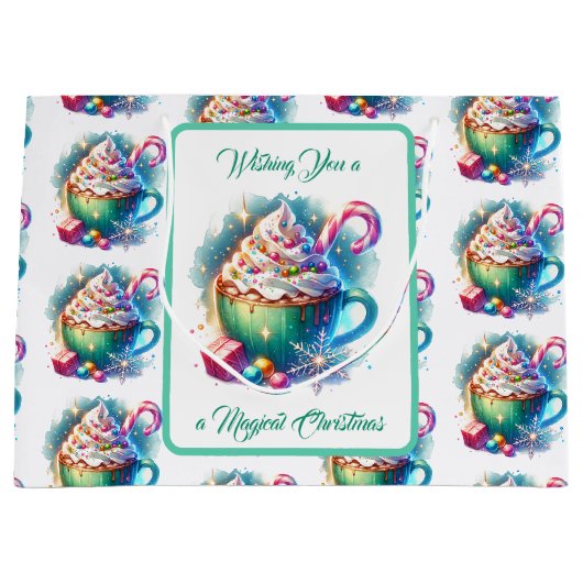  Waterverf Christmas Cup van Hot Cacao Groot Cadeauzakje (Voorkant)