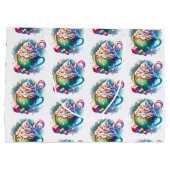  Waterverf Christmas Cup van Hot Cacao Groot Cadeauzakje (Achterkant)