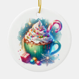  Waterverf Christmas Cup van Hot Cacao Keramisch Ornament