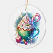  Waterverf Christmas Cup van Hot Cacao Keramisch Ornament (Links)