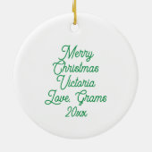  Waterverf Christmas Cup van Hot Cacao Keramisch Ornament (Achterkant)