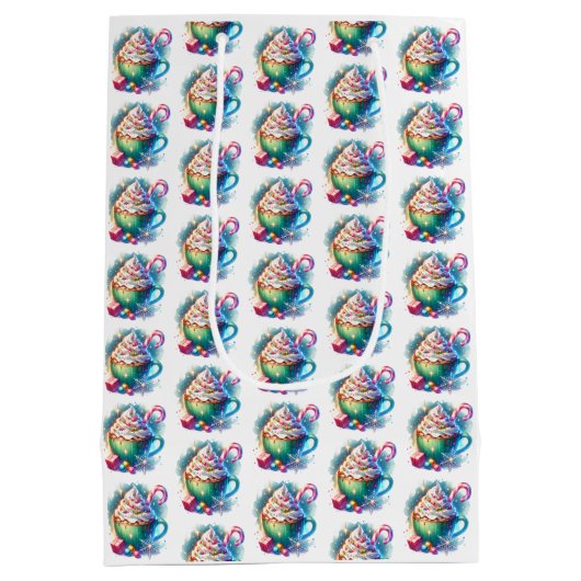  Waterverf Christmas Cup van Hot Cacao Medium Cadeauzakje (Achterkant)