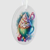  Waterverf Christmas Cup van Hot Cacao Ornament (voorkant)