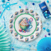  Waterverf Christmas Cup van Hot Cacao Papieren Bordje (Feest)