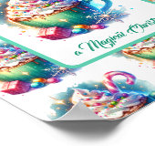  Waterverf Christmas Cup van Hot Cacao Poster (Hoek)