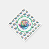  Waterverf Christmas Cup van Hot Cacao Servet (Hoek)