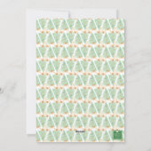 Waterverf Christmas Gold Grandmillennial Foto Feestdagenkaart (Achterkant)