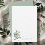 Waterverf Christmas Holly & Berries Dank u Notitiekaartje<br><div class="desc">Dank je aan vrienden en familie met mijn feestelijke en elegante persoonlijke briefkaarten. Zij personaliseerde met uw familienaam of monogram in een hand letterlijke manuscripttypografie. Ontworpen met behulp van mijn hand schilderde heilige kerstavond en rode bessen in mijn oorspronkelijke waterverf kunst op een scherpe witte achtergrond. Het omgekeerde is een...</div>