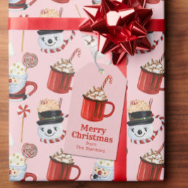 Waterverf Christmas Hot Chocolate Cacao Cadeaulabel