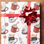 Waterverf Christmas Hot Cocoa Chocolate Cadeaupapier